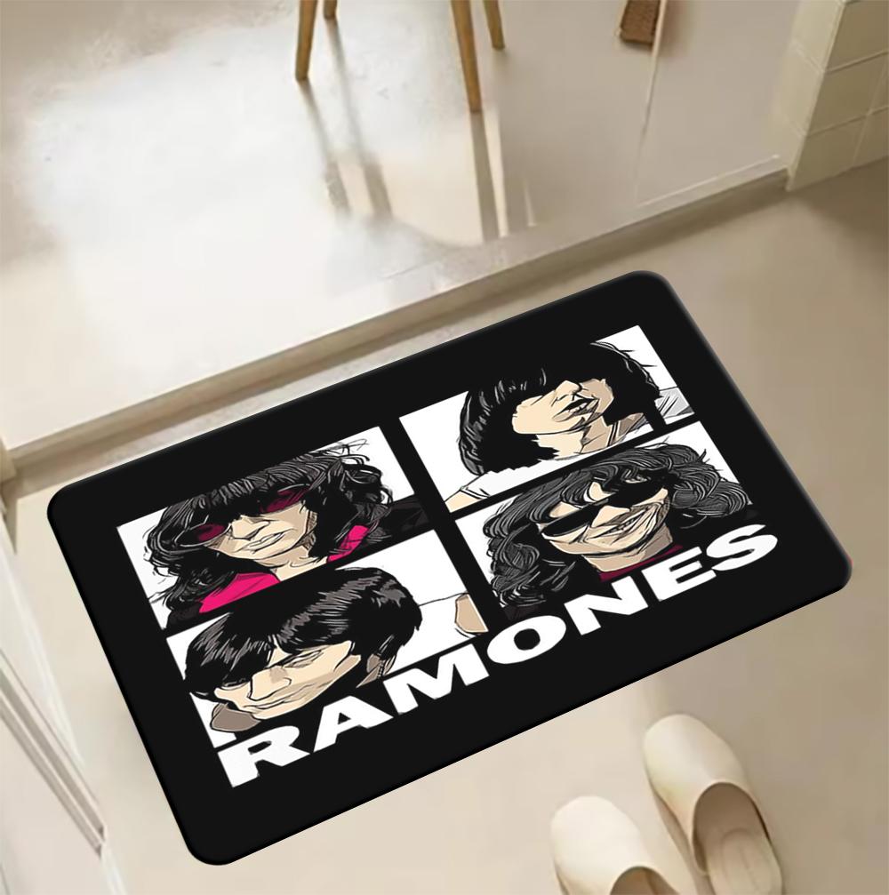 Ramones Band Printed Carpet for Living Room Decoration Non Slip Home Rugs Bedroom Kitchen Washable
