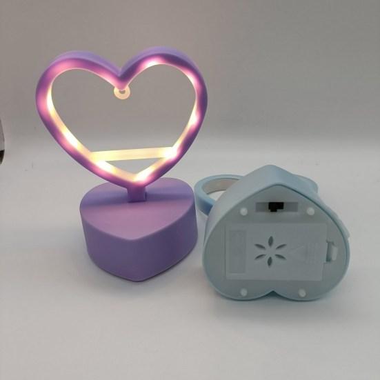 LED Night Lamp Flicker Free Non-Glaring Creative Shape Eye Protection Battery-operated Round Heart