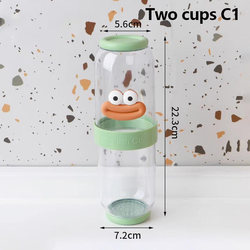 

Сухий та вологий роздільний ополіскувач для рота, чашка для батьків та дітей, портативний ополіскувач для миття рота, чашка для чищення рота, мила чашка для зубів