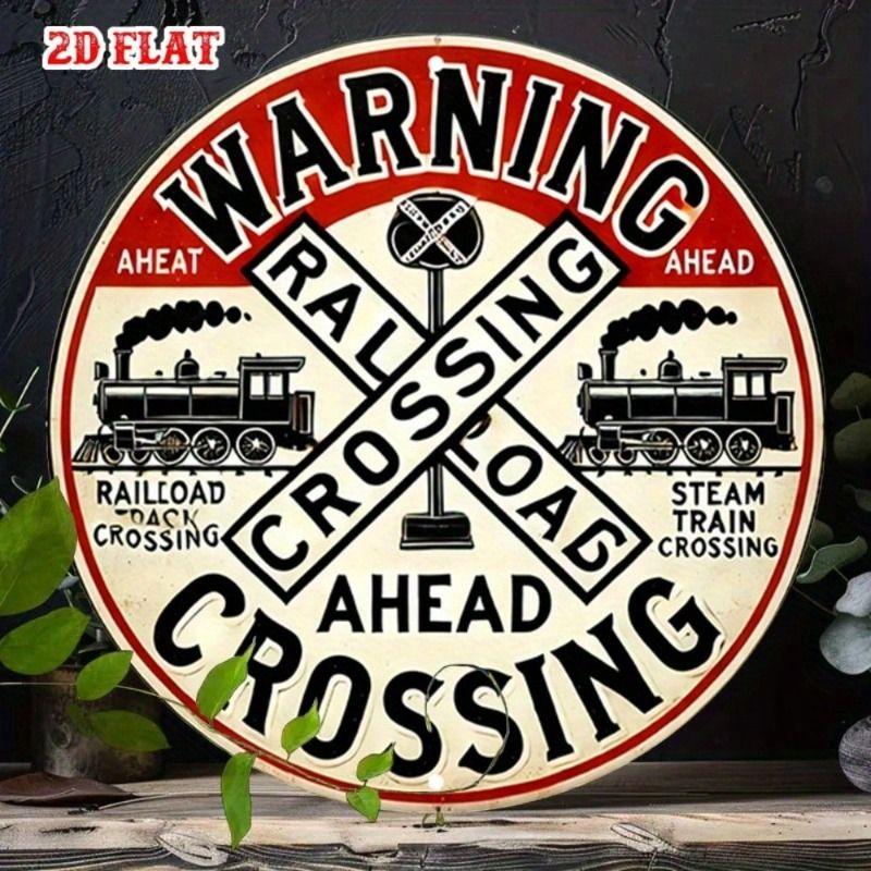 Round Retro Tin Sign Metal Wall Art 20x20cm for Living Room Balcony Home Decor