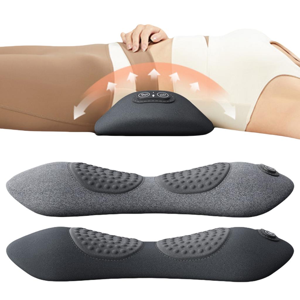 Electric Lumbar Support Massager Cushion Memory Foam Sleeping Waist Pillow Bed Adjustable Height Neck Back Waist Protection Pad