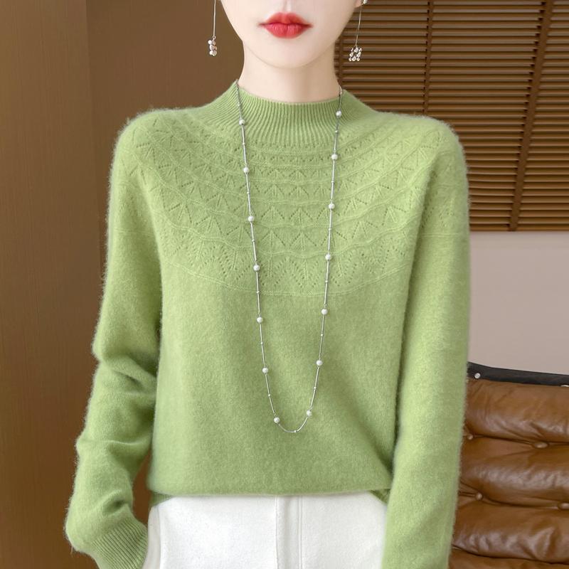 Pulover de cașmir pentru femei cașmir Qinghe 30% cașmir 70% lână cald și la modă versatil toamnă și iarnă