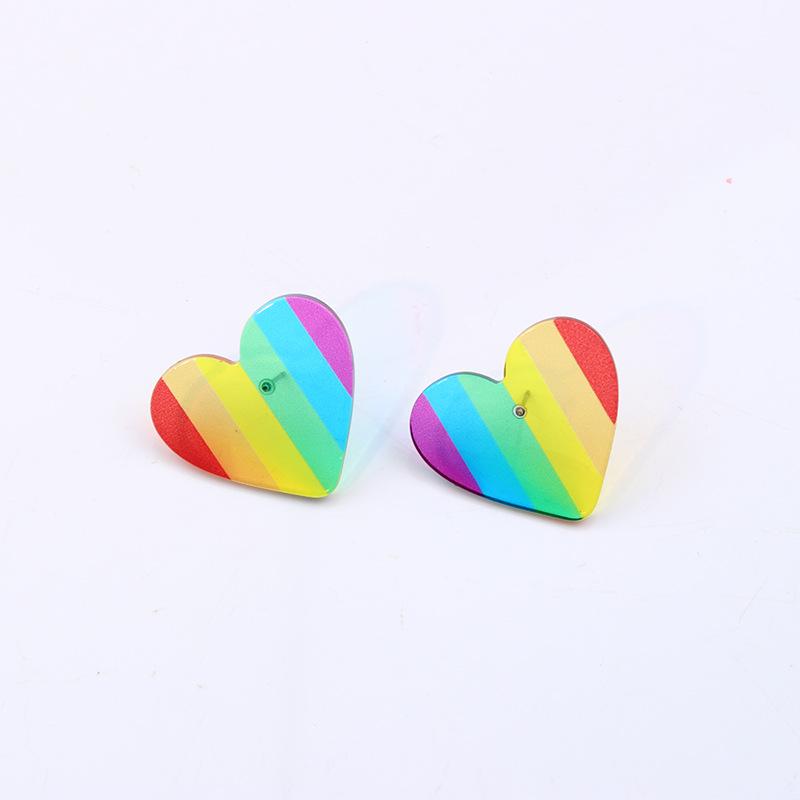 Mode Kette Ohr Haken Frauen Lange Regenbogen Clip Ohrringe Club Schmuck