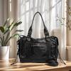 Leather Retro Shoulder Bag for Women with Pockets Shoulder Handbag Top Handle Bag Shopper Bag for Daily Use