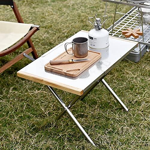 CAMPING MOON T-370 Stainless Steel Embossed Fire Table with Storage Bag