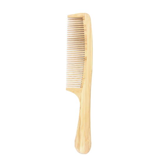 Natural Bamboo Wide Tooth Hair Comb for Women Men Anti-Static Afro Fork Comb Detangler Brush for Curly Wet Dry