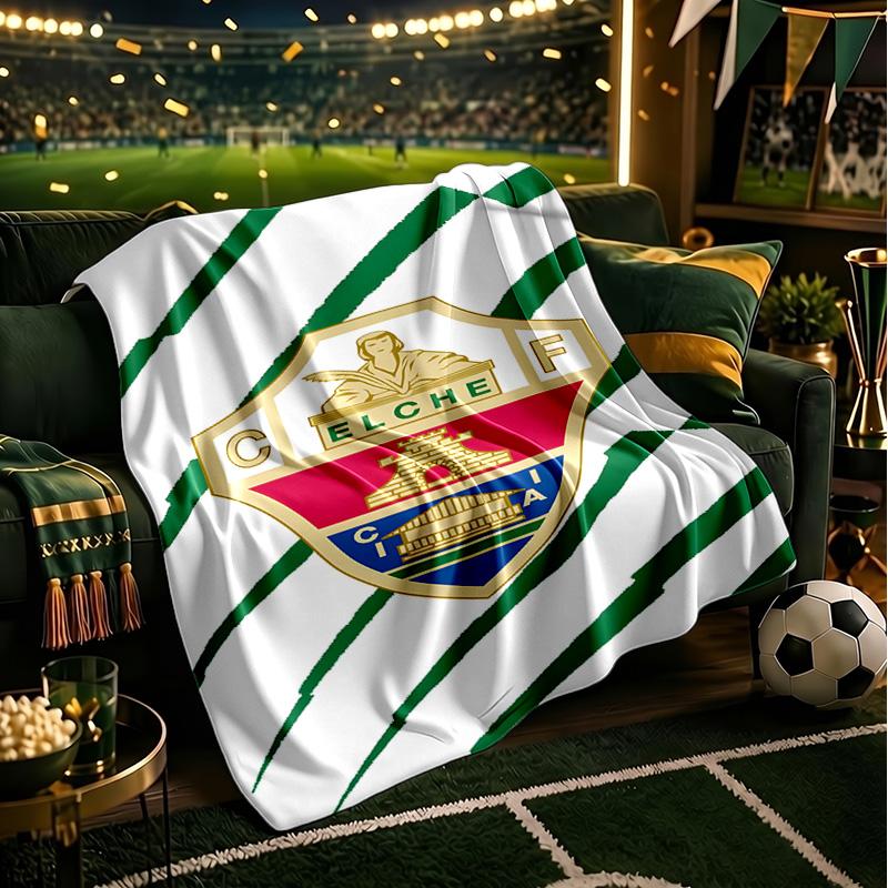 Football Elche Crest Design Blanket Lightweight Ideal Bedding Blanket Perfect for Travel, Camping, Living Rooms, Offices, Sofas, Fan Christmas gift