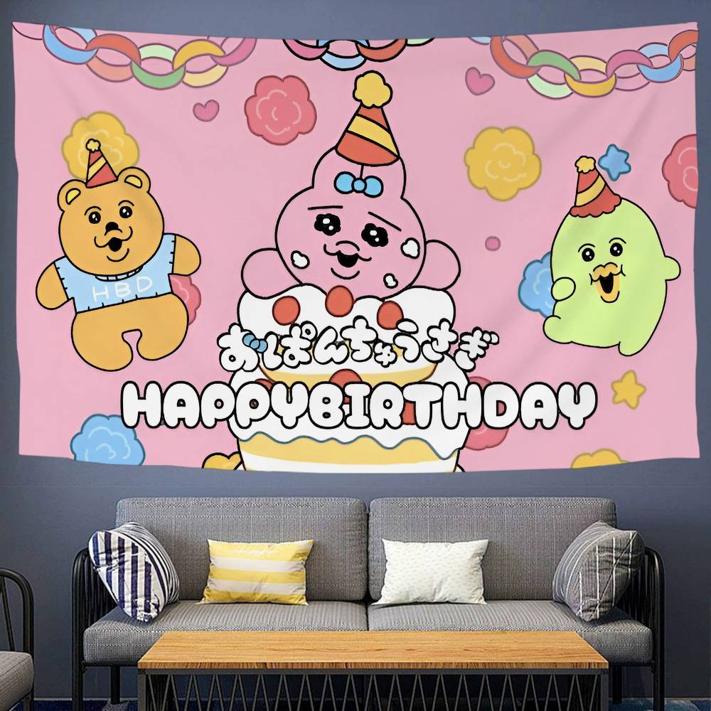 Cartoon OOpanchu Hanging Bohemian Tapestry Hanging Tarot Hippie Wall Rugs Dorm Wall Hanging Home Decor