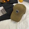Letter baseball cap women's wide brim big head circumference black cap fashion couple retro face hat