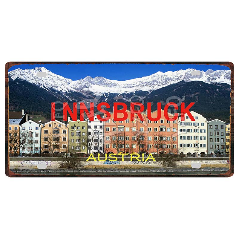 YZFQ30X15CM Bonn Rotterdam Manchester City Retro Tin Metal Sign Travel Souvenir Wall Pub Shop Home Garage  Art Decor  DC-1297B