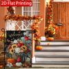 2D Flat - 2D Flat Autumn Cardinals Pumpkin Autumn Bison Grid Thanksgiving Garden Flag (2) 1 (1) Outdoor Garden Flag Double-Sided Home Decoration Cour