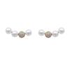 Smile one word simple, raise ear holes, pearl stud earrings, women's niche design, ear clips, light luxury, high-end mosquito coil disc