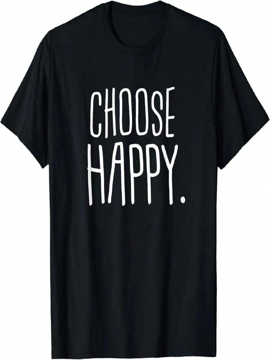 Choose Happy T-Shirt Gift Idea Inspirational Tee S
