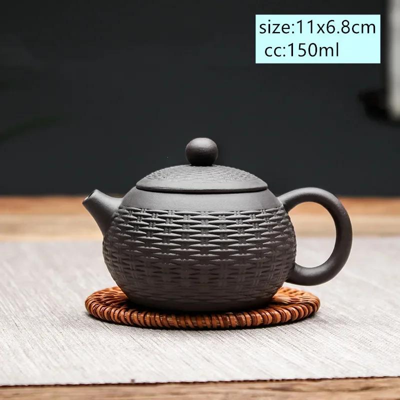 Chinese Yixing Tea Pot Large Capacity Purple Clay Xishi Filter Teapot Beauty Kettle Raw Ore Handmade Tea Set Authentic Drinkware