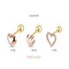 [Dorocy] 14K Pink Gold Quing Quing Heart-Heart Piercing (3 Types)