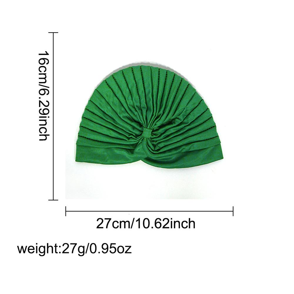 1Pcs Women'S Ethnic Style Pleated Turban Hat, Soft And Breathable, Suitable For Daily Wear, Yoga, And Fitness