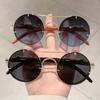 2 Pairs Per Set Round Sunglasses Fashion Vintage Double Bridge Gradient Multicolor Shades Women Luxury Design Casual Sun Glasses