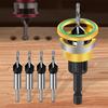 Adjustable Depth Bit Counterbore Drill Adjustable Depth Stop Rotating Depth Adjustment Ring For Woodworking Projects