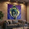 Rider Speeding Through Neon Lights Printed Tapestry, Wall Hanging,Livingroom, dormitory, Large Wall Decor, Fabric Decor Fan Birthday Gifts