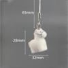Cute Cartoon Flocking Animal Fortune Horse Keychain Bag Earphone Pendant Decoration Zodiac Horse Car Keyring New Year Gift