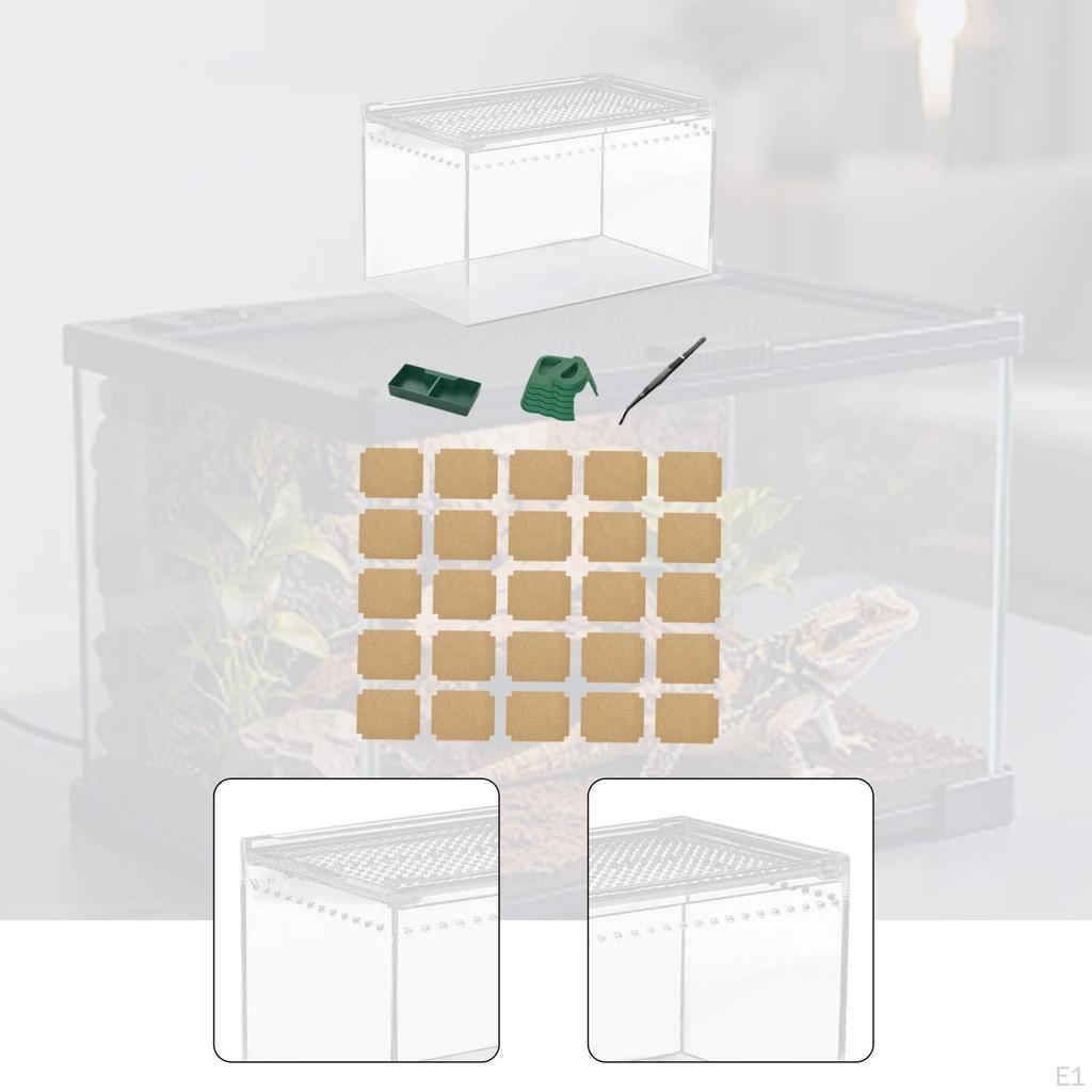 Reptile Breeding Box Animal Habitat Cage Breathable Portable Clear Terrarium Enclosure