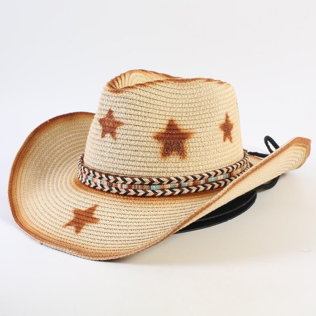 Best-selling Western Cowboy Hats for Men and Women, Fashionable Sunshade Straw Hats, Classic Outdoor Western Cowboy Hats