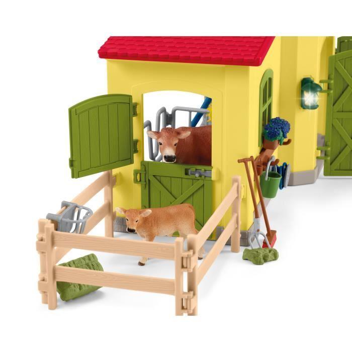 Coffret ferme éducative de 92 pièces avec Ensemble de Figurines animaux et accessoires, Schleich 42605 Farm World
