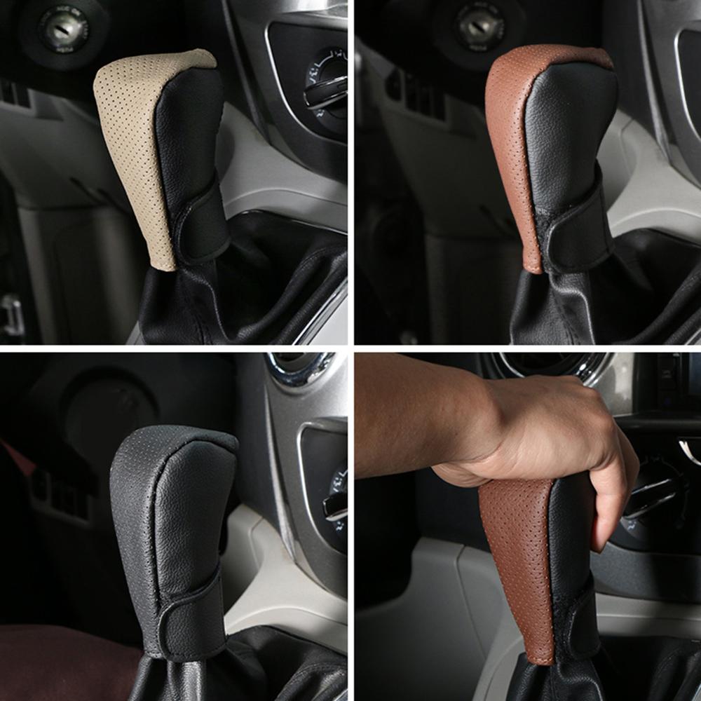 Car Gear Shift Knob Cover Shell Protector Gear Shift Collars Sleeve Lever Case Protective Anti-slip Black Car Accessories