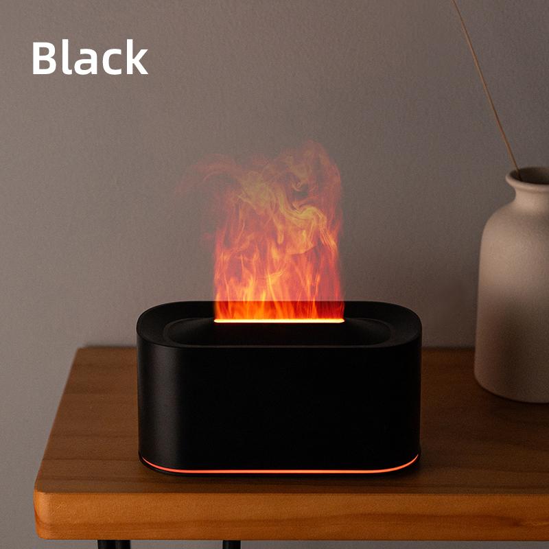 New Essential Oil Aromatherapy Diffuser Desktop Fine Water Mist Flame Humidifier 220ml USB Home Colorful Flame Aroma Diffuser