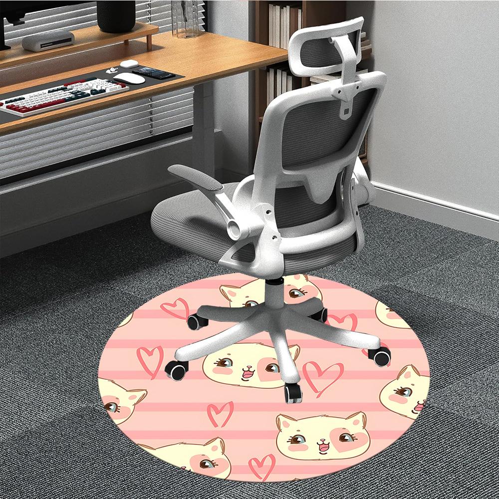 

1pc Kawaii Cats Carpet for Office, Non-slip, Soft and Durable Office Rug, Perfect for Office yy260128062 80cm by 80cm