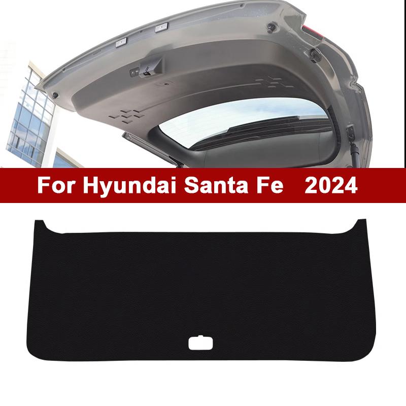 2024 New Car Trunk Mat For Hyundai Santa Fe 2010-2024 Leather Anti-Kick Protective Pad Waterproof Tailgate Cover Interior Modifi
