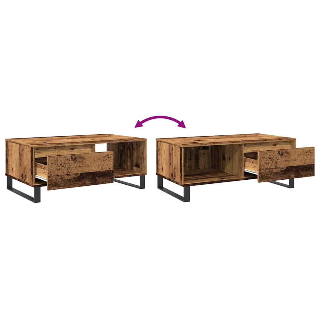 Coffee Table Reclaimed Wood Look 90x50x36.5 cm Engineered Wood