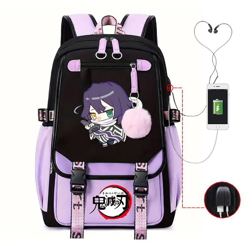 Demon slayer ghost extermination column student schoolbag junior high school student primary school student middle school student backpack