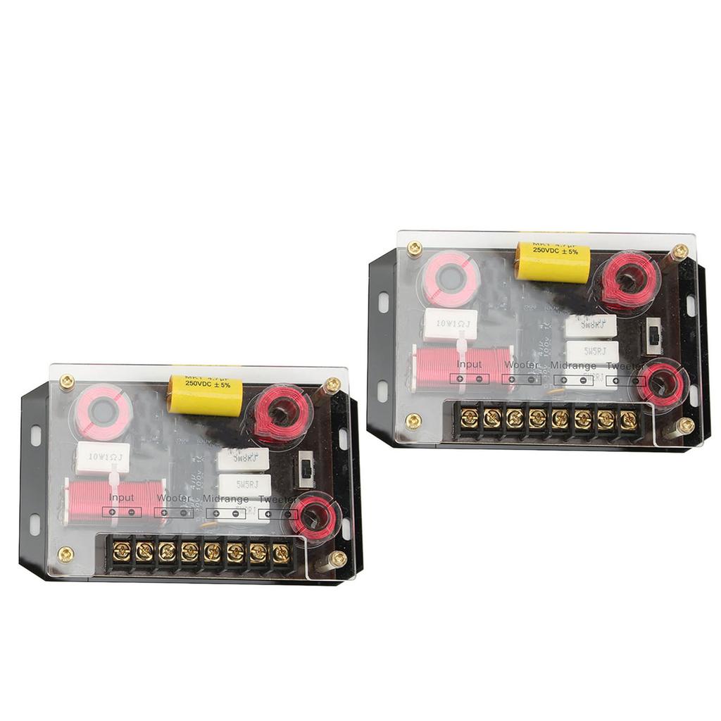 3-vägs biljudskorsning 300W Förbättra basdipp Högpresterande högtalare Frekvensdelare