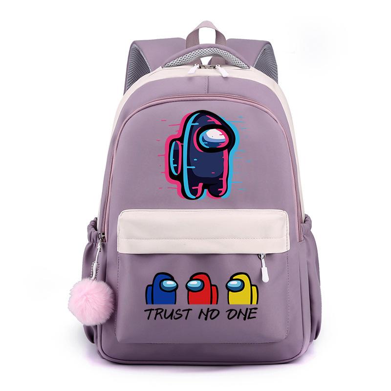 

School bag backpack five Wu backpack candy color large capacity student school bag stationery 30*23*42cm