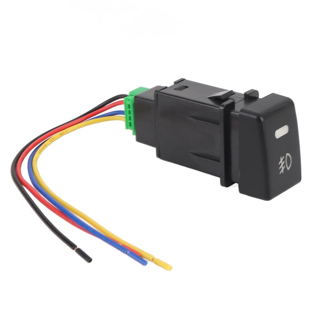 4 Pole 12V Button Switch with LED Indicator Light Fog Light Push Button Switch Replacement for ISUZU MU X