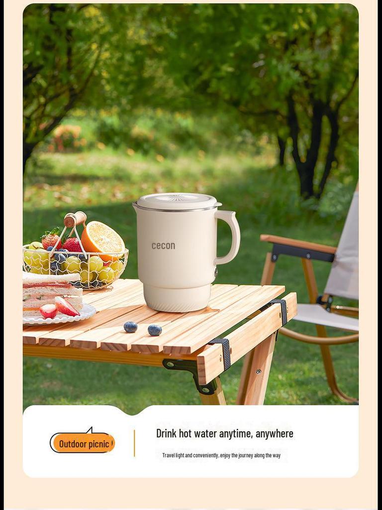 Xike Compact Folding Electric Travel Kettle - Insulated 304/316 Stainless Steel