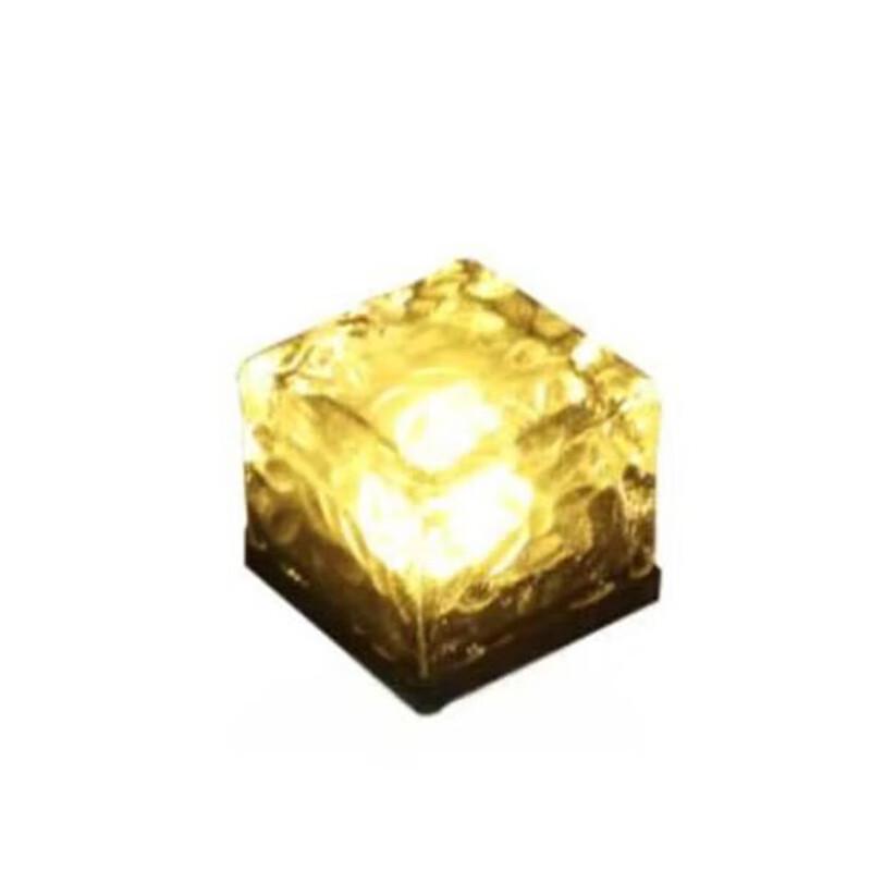 Solar Glass Ice Brick Ground Light