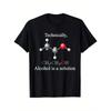 Funny Chemical Alcohol Molecular Structure T-shirt - CHH & CH-OH Bonding Graphics - Science Geek Humor T-shirt for Chemists and Party Lovers - Unisex