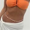 Summer Beach Body Chain Adjustable Colorful Beads Waist Chain Jewelry Stackable Belly Chain for Women Lady Girls