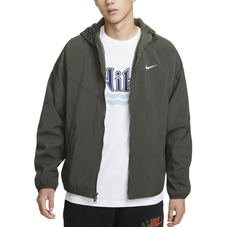 Nike Windrunner FW24 Sports Training Casual Long Sleeve Jacket Men Jacket Military-Green HV1065007