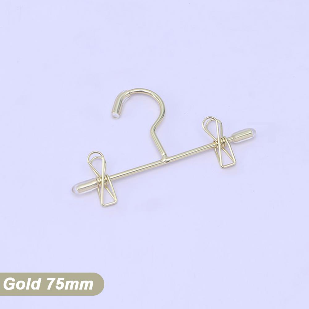 

Cotton Doll BJD Doll Metal Clothing Pantyhose Clip Small Hanger Clothing Storage Multi Purpose 75mm золотой