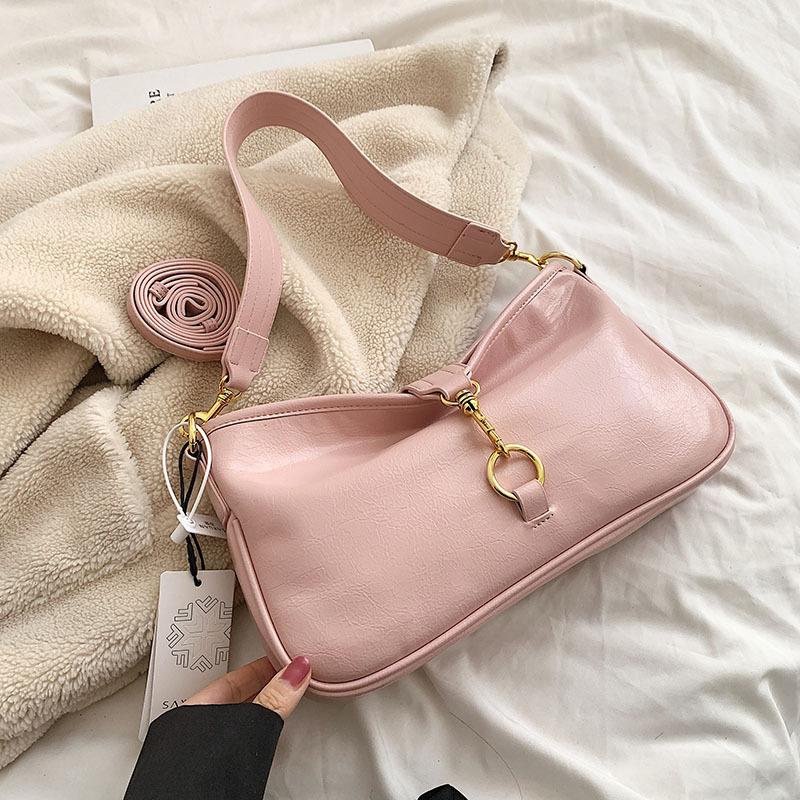 Women Soft Leather Shoulder Bags Autumn Winter New High Quality Commuter Underarm Bag Versatile Female Crossbody Messenger Bag