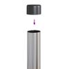 Fence Post Set 2 Pcs Silver 110 Cm Powder Coated Steel