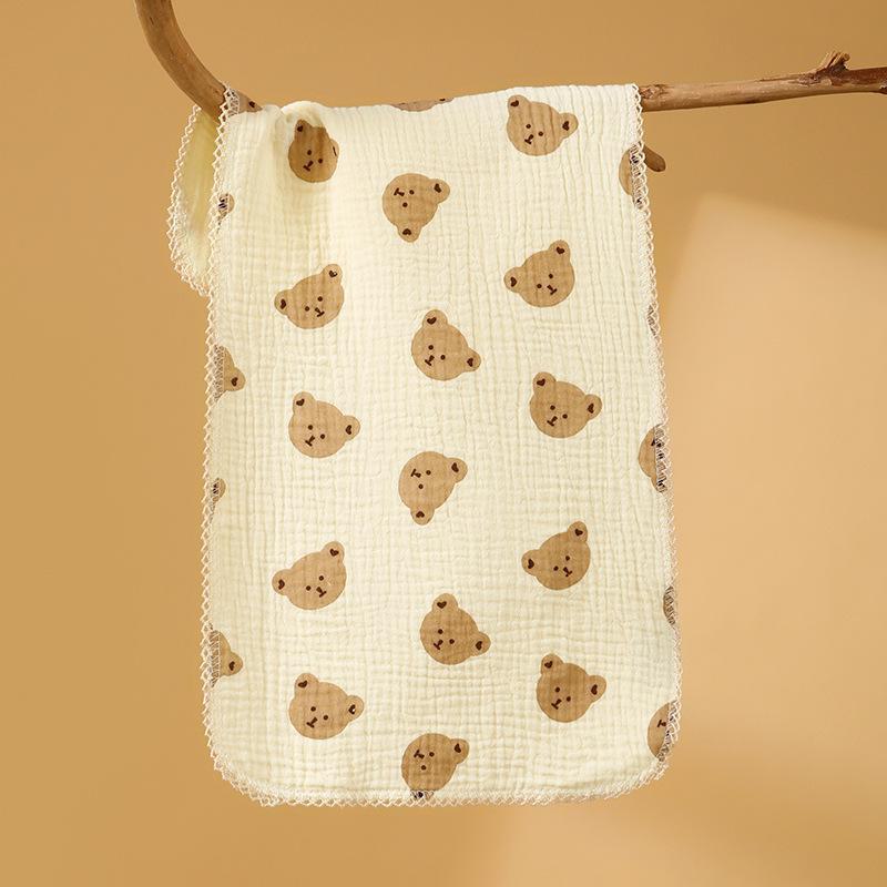 

Комплект из супермягкого чистого хлопка для младенцев и полотенец категории А – марля для новорожденных, мочалка для лица, маленький квадратный носик и полотенце для срыгивания Bear head