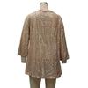 Women Sequin Coat Long Sleeve Open Front Solid Color Jacket Solid Color Spring Autumn Mid-length Cardigan