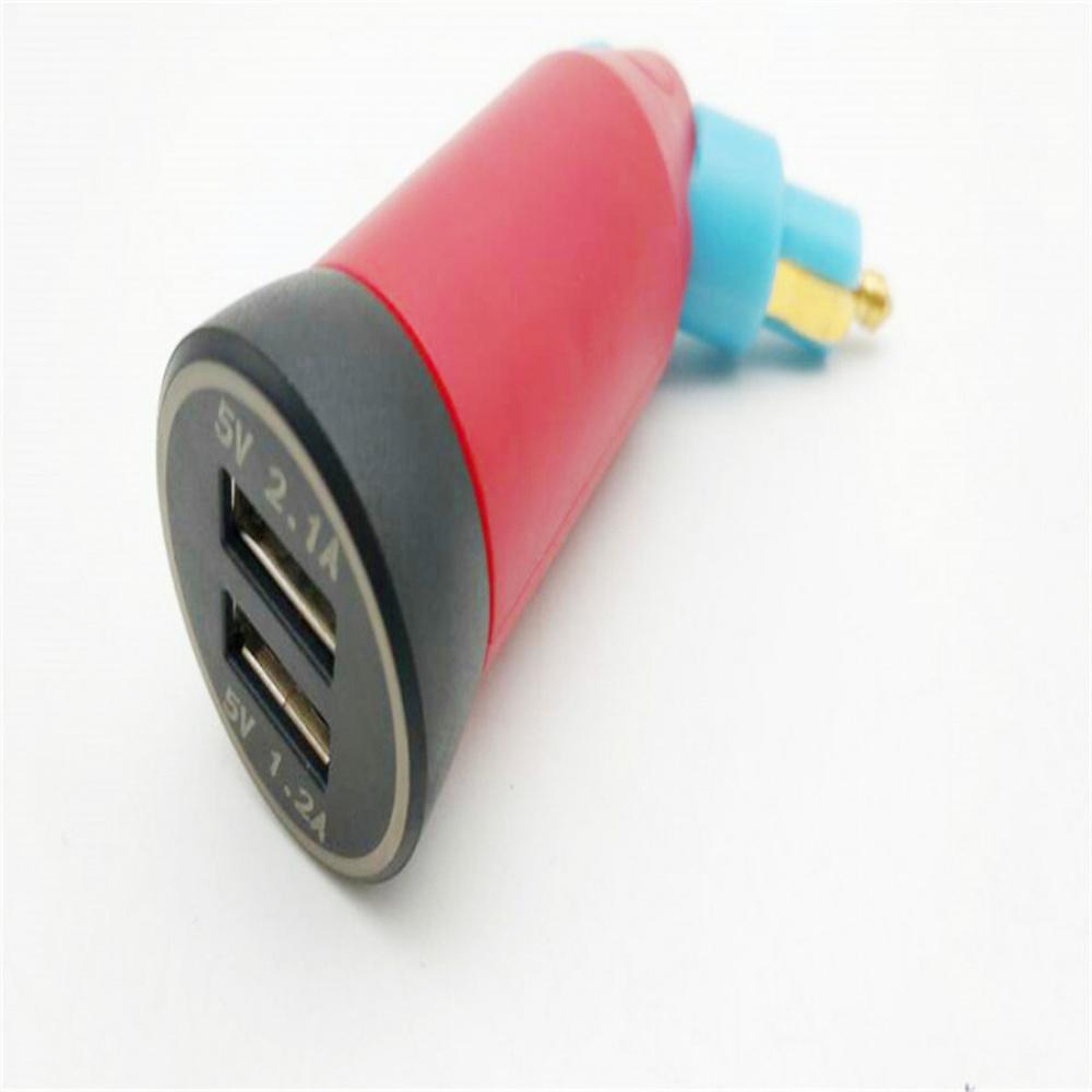 5V 33A Portable Dual Usb Color Power Adapter Plug For Bmw Din Motorcycle