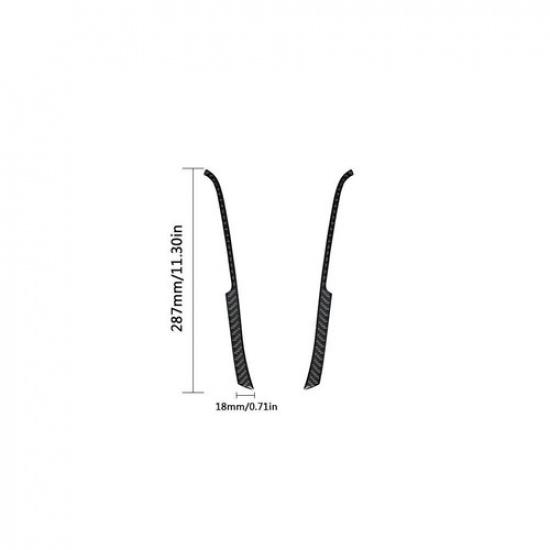 For Cadillac CTS 2008-13 Carbon Fiber Center Console Side Interior Trim 2PCS