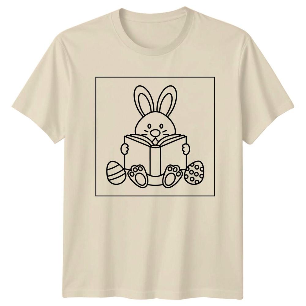 Easter Bunny Reading Book Holidays Unisexs TShirt Unisexs Tee Graphic b