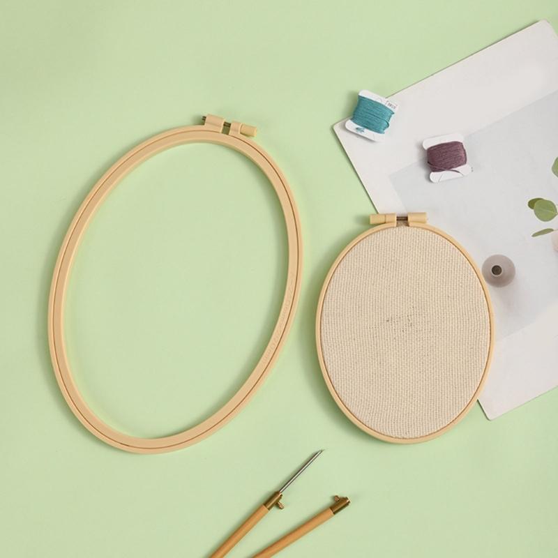 Pack Of 4 Stitching Hoop with Spring Clip Embroidery Display Frame Embroidery Hoop for Embroidery Hand Stitching